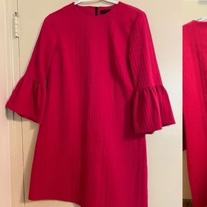 Zara balloon sleeve fuchsia dress in XS